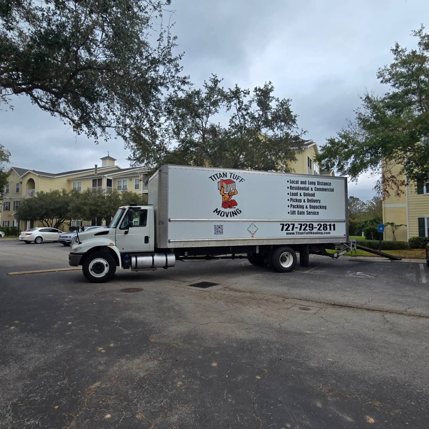 Titan Tuff Moving truck on location
