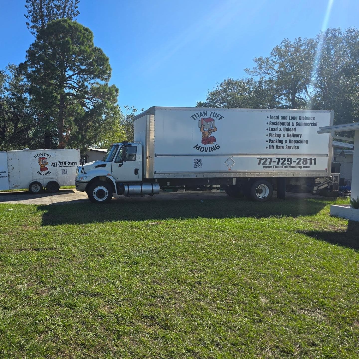 Titan Tuff Moving truck and trailer